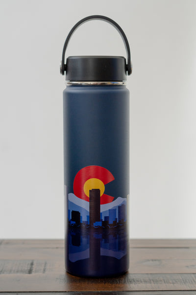 Reflective Colorado Skyline Stainless Steel Water Bottle
