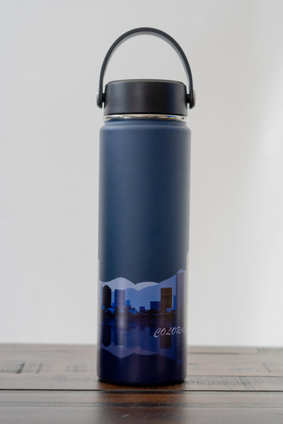 Reflective Colorado Skyline Stainless Steel Water Bottle