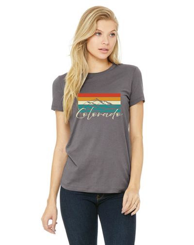 Colorado Colorful Peaks Short Sleeve Shirt (Grey)