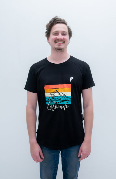 Colorado Colorful Peaks Short Sleeve Shirt (Black)