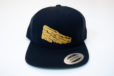 Red Rocks Navy Embroidered Hat Gold & Bronze