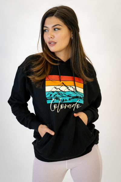 Colorful Colorado Black Hoodie