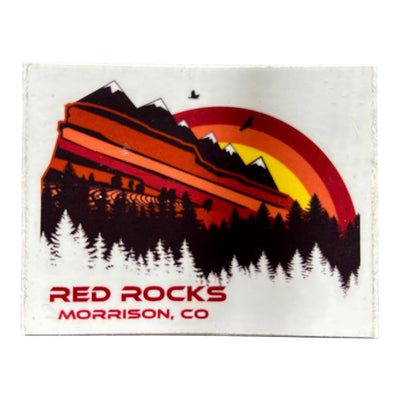 Rainbow Red Rocks Sticker