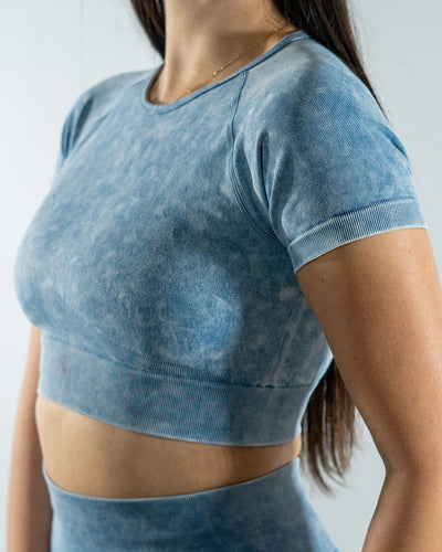 Iron Pulse Luxe Crop (Blue) *FINAL SALE*