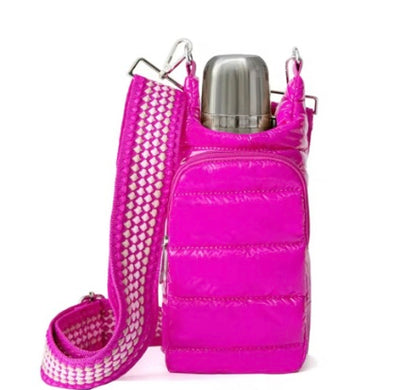 Quilted Quench Puffy Bottle Tote - HOT PINK