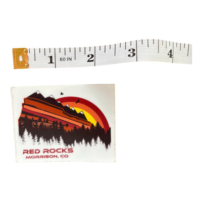 Rainbow Red Rocks Sticker