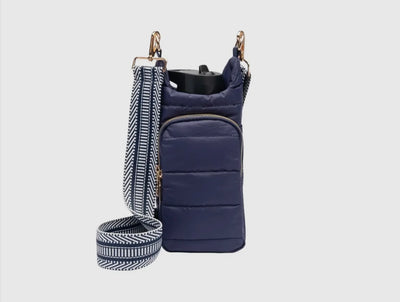 Quilted Quench Puffy Bottle Tote - BLUE
