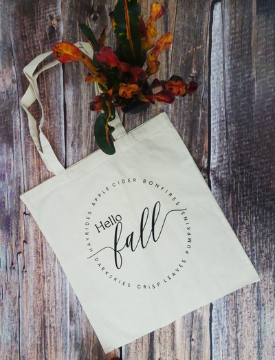 Hello Fall Canvas Tote