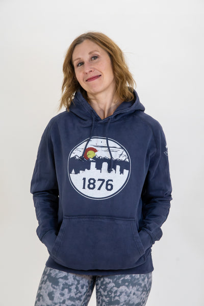 Denver Skyline Vintage Wash Hoodie