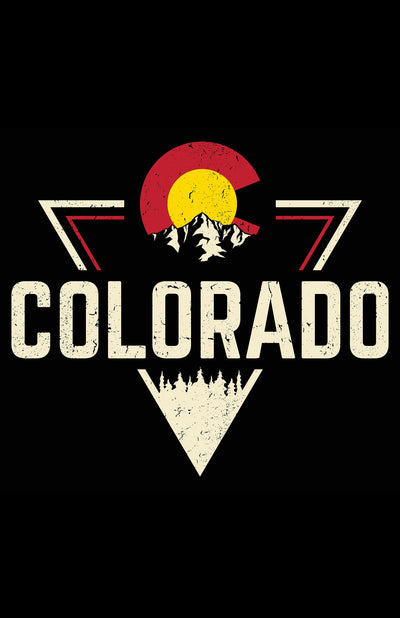 Colorado Threads Mountain Triangle Unisex Performance Tee Black