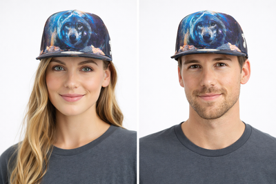 Grassroots X Colorado Threads Cosmic Wolf Navy Snapback Hat