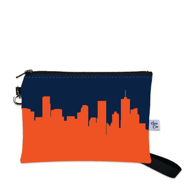 Denver Broncos Football Stadium Skyline Game Day Wristlet