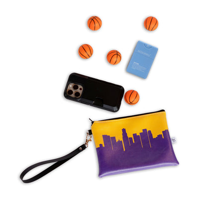 Denver Nuggets Basketball Arena Skyline Game Day Wristlet