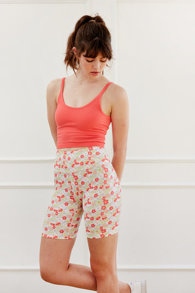 Harper Print Biker Shorts 8" Floral