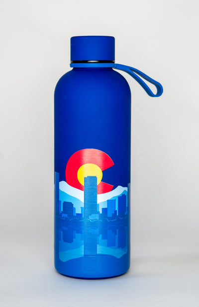 Double Walled Colorado Skyline Stainless Steel Water Bottle