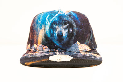 Grassroots X Colorado Threads Cosmic Wolf Navy Snapback Hat