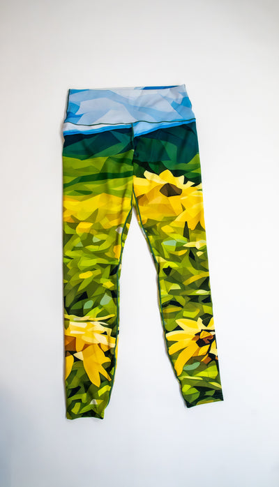 Sunflower Bloom Yoga Pants