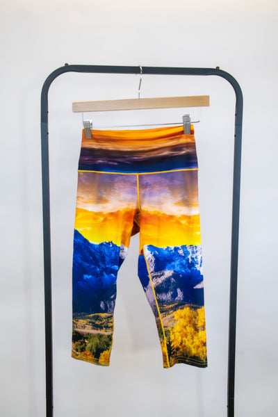 Capitol Peak Sunset Yoga Pants Capri