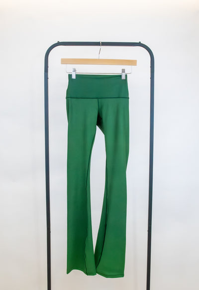 Green Emerald Jewel Flare Pants