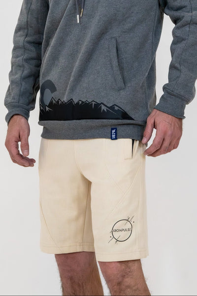 Iron Pulse Men's Cream Knit Everyday Shorts *Final Sale*