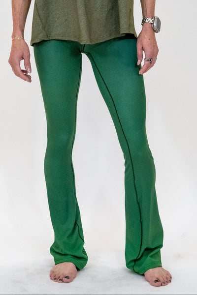 Green Emerald Jewel Flare Pants