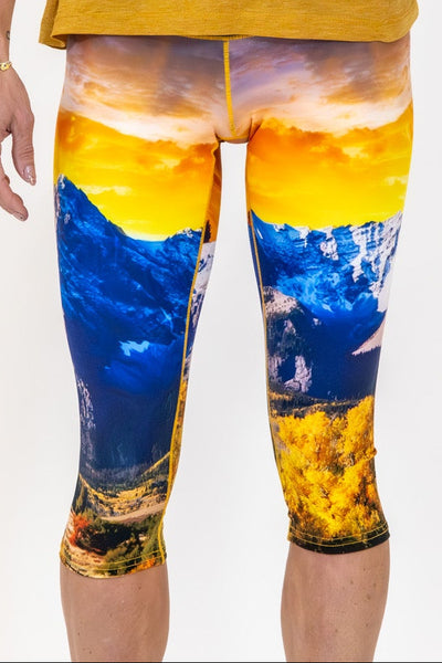 Capitol Peak Sunset Yoga Pants Capri
