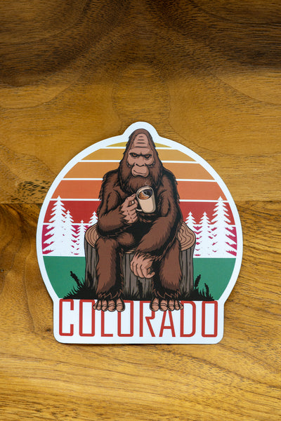 Colorado Coffee Squatch Sticker