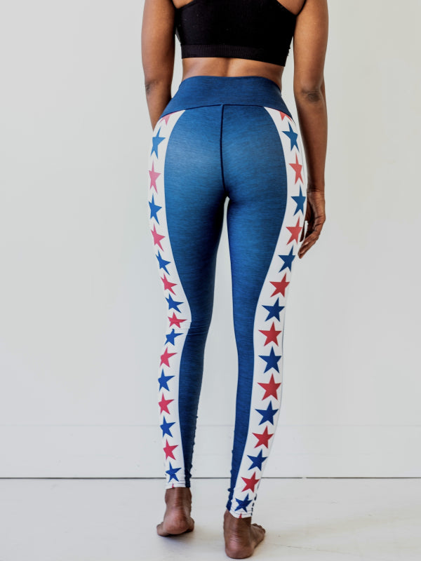 Red White Blue Abstract, Personalized Name Leggings | Zazzle | Chic  activewear, Running tights women, Sporty outfits