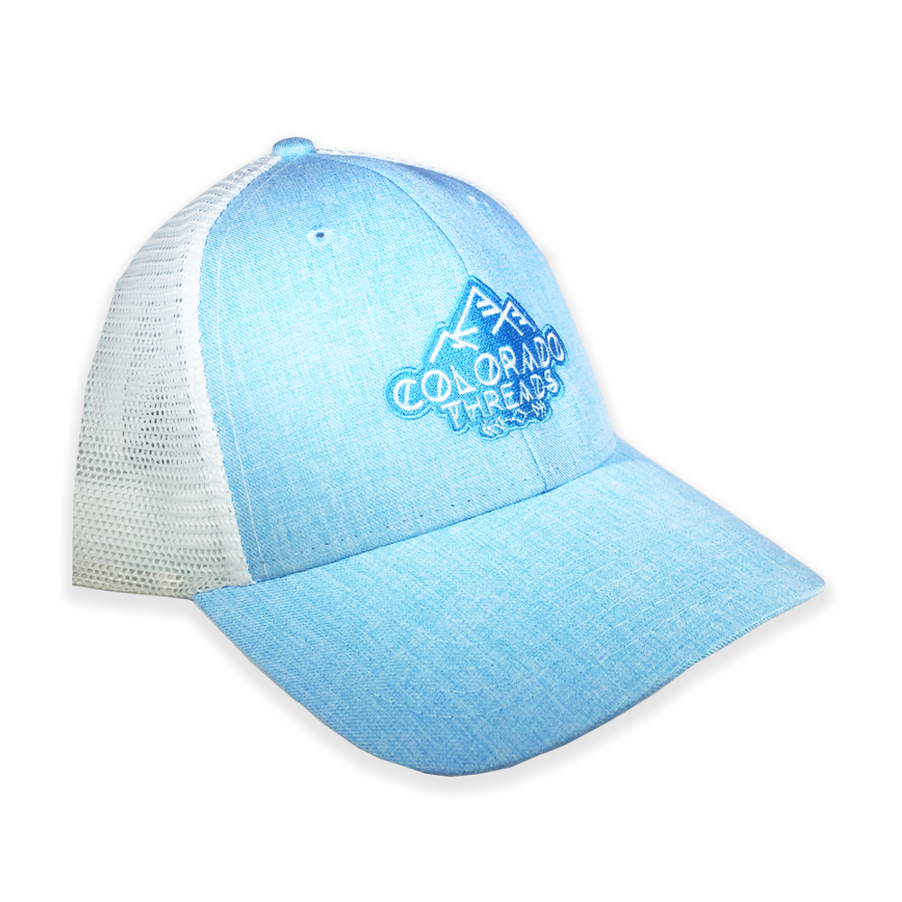 Light blue trucker hat sales