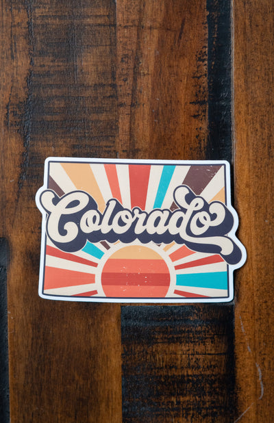 Sunrise Colorful Colorado Sticker
